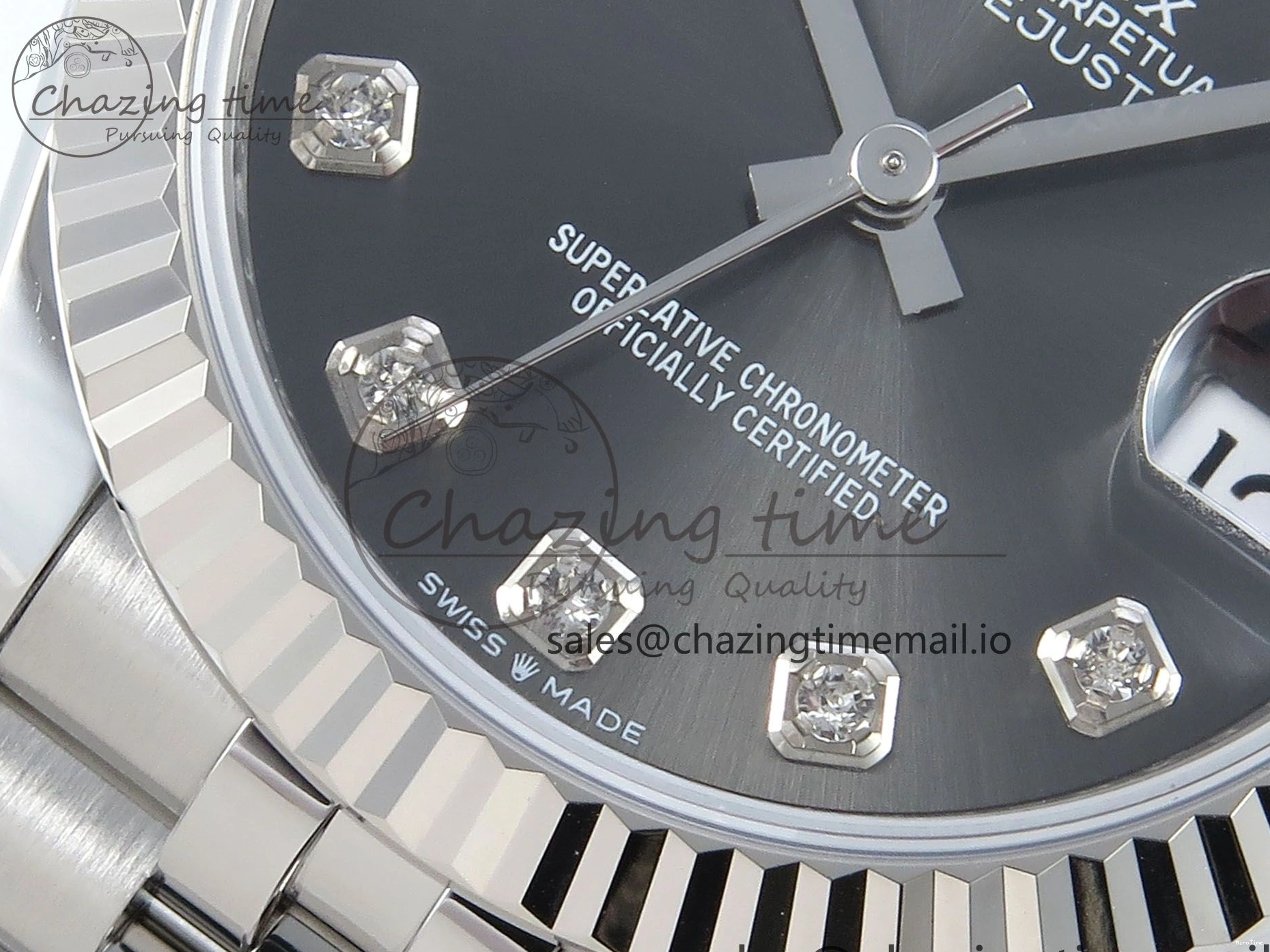 MiroTime 0304 DateJust 31 278274 ARF 1:1 Best Edition 904L Steel Gray Diamonds Dial on SS Jubilee Bracelet ETA OnTrend 541